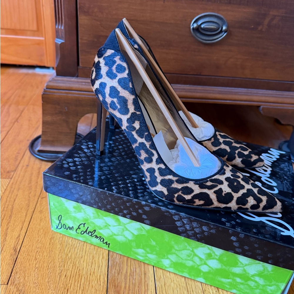 Sam Edelman Leopard Print Pointed Toe Stiletto Pu… - image 3